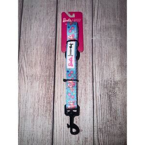 New Sassy Woof Barbie on a Roll Blue / Pink Dog Pet Fabric Leash NWT 5 Feet Long
